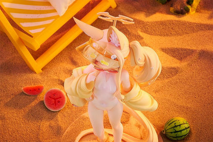 Blue Archive Seia Swimsuit 1/7 scale figure wearing a white swimsuit, yellow jacket, tinted sunglasses, and gold sandals.