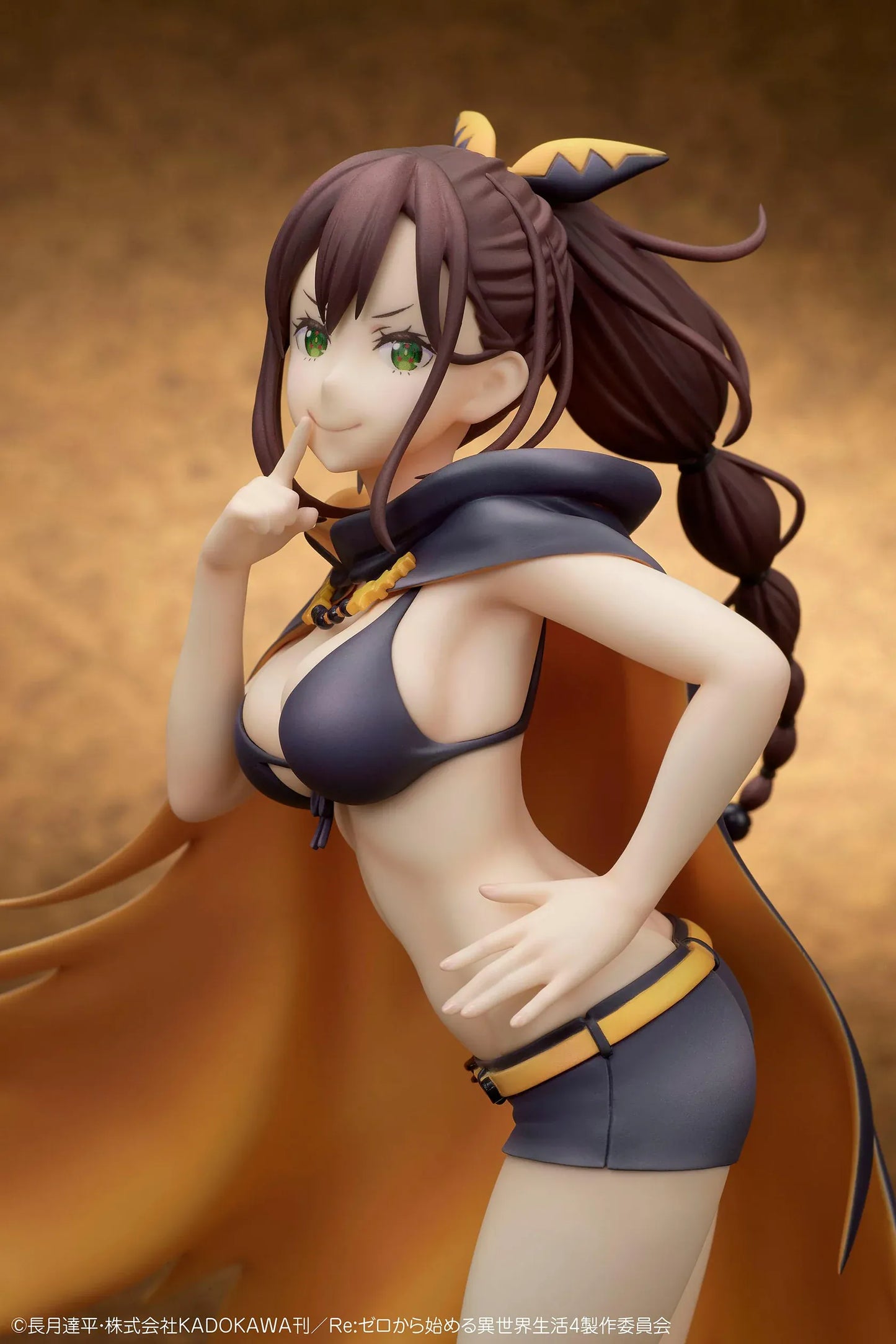 Re Zero Shaula 1/7 scale figure with flowing cape dynamic pose and fantasy themed stone base