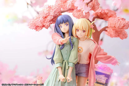 Chisato Nishikigi and Takina Inoue Spring Ver figure under cherry blossom tree with scenic base