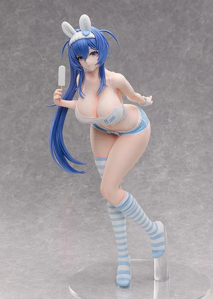 Azur Lane New Jersey Private Quarters Ver 1/3 Scale Figure with blue hair, bunny accessories, striped socks and frozen treat