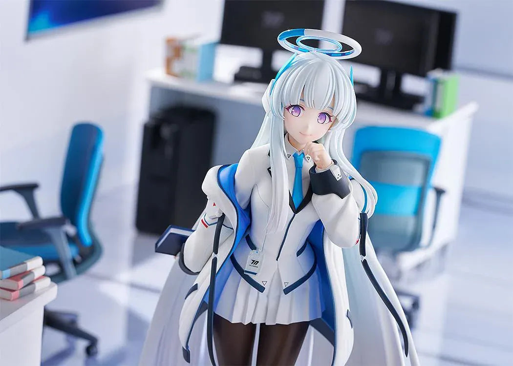 Blue Archive G.S. Collection Noa Classified Record 1/7 scale figure wearing her Millennium Academy uniform with flowing silver hair