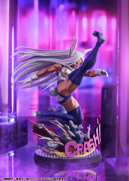 Mirko My Hero Academia 1/8 scale figure with dynamic kick pose and 2D shading effect