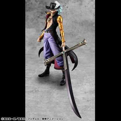 One Piece Portrait of Pirates SA-Limited Dracule Mihawk Ver. R Figure standing with arms crossed and sword on back