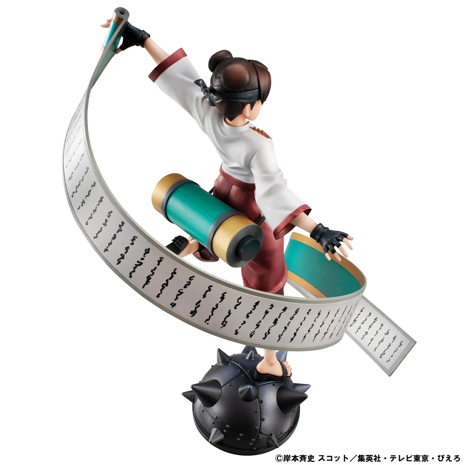 Naruto Shippuden Naruto Gals Tenten Figure with a large flowing ninja scroll and dynamic battle pose