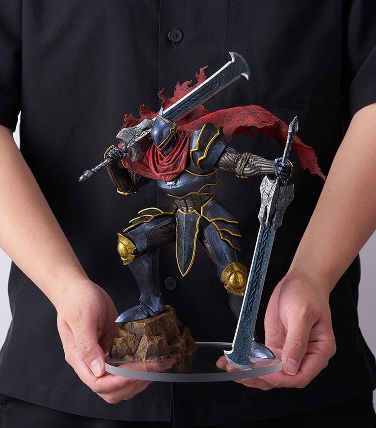 Overlord The Holy Kingdom POP UP PARADE SP Momon Figure with dark armor, red cape, and dual greatswords