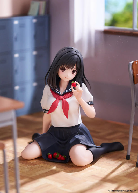 Aya Tojo Desktop Cute Figure from Strawberry 100 percent in school uniform holding strawberry