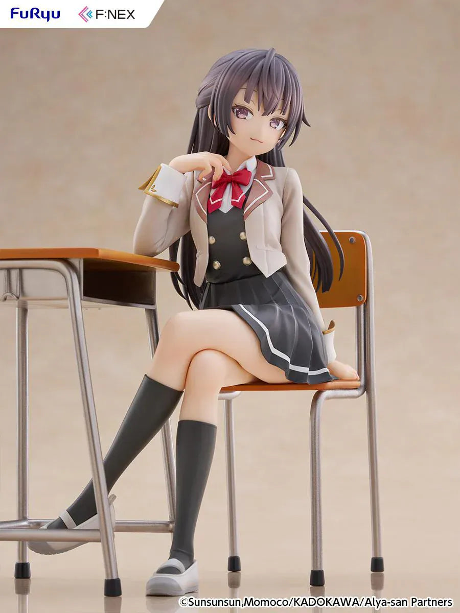 Alya Sometimes Hides Her Feelings in Russian Yuki Suou 1/7 scale figure sitting at a classroom desk in school uniform with crossed legs