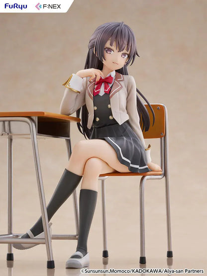 Alya Sometimes Hides Her Feelings in Russian Yuki Suou 1/7 scale figure sitting at a classroom desk in school uniform with crossed legs