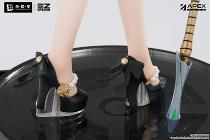 Zenless Zone Zero Astra Yao 1/7 Scale Figure featuring Astra Yao with long black hair, red-and-white performance outfit, microphone staff accessory, and elegant stage-inspired pose.