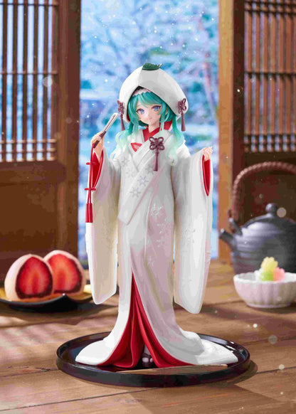 Snow Miku All Stars 2013 Ver. AMP+ Figure featuring Hatsune Miku in an elegant white and red kimono-style outfit
