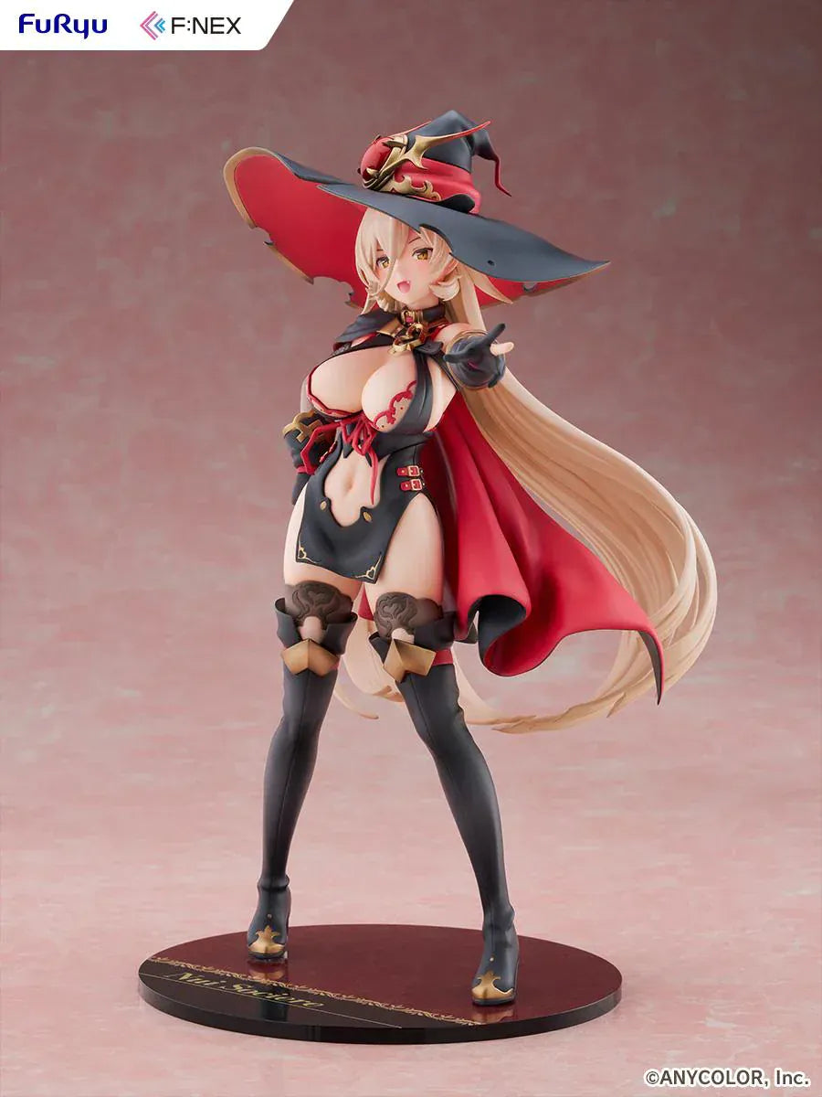 Nijisanji Nui Sociere 1/7 scale figure by FuRyu F:NEX in witch-inspired outfit with dynamic pose