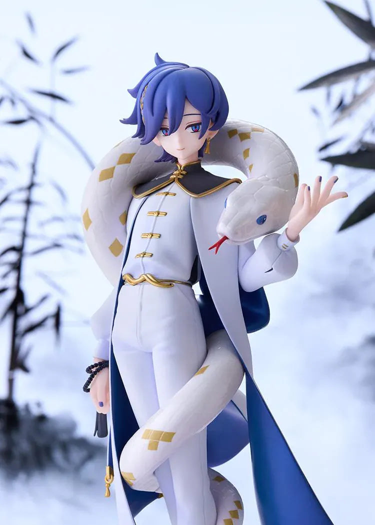 KAITO Chinese Style Ver. 1/7 scale figure wearing an elegant white and blue outfit with gold accents and a large white snake.