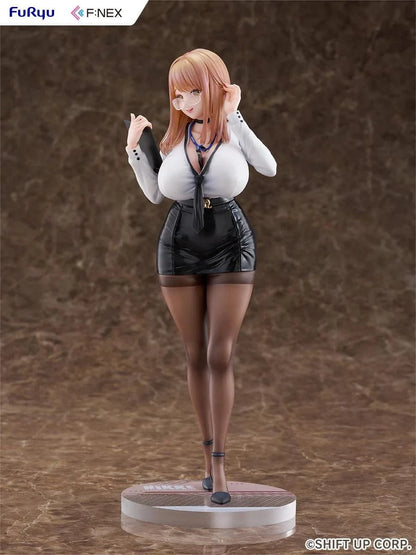 Goddess of Victory Nikke F:NEX Emma Office Therapy Ver. 1/7 Scale Figure featuring Emma in a white blouse and black skirt standing in an office setting