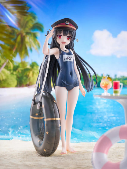 Maitetsu Last Run Hachiroku School Swimsuit Ver. 1/6 Scale Figure with conductor cap, salute pose, inner tube accessory, and display base