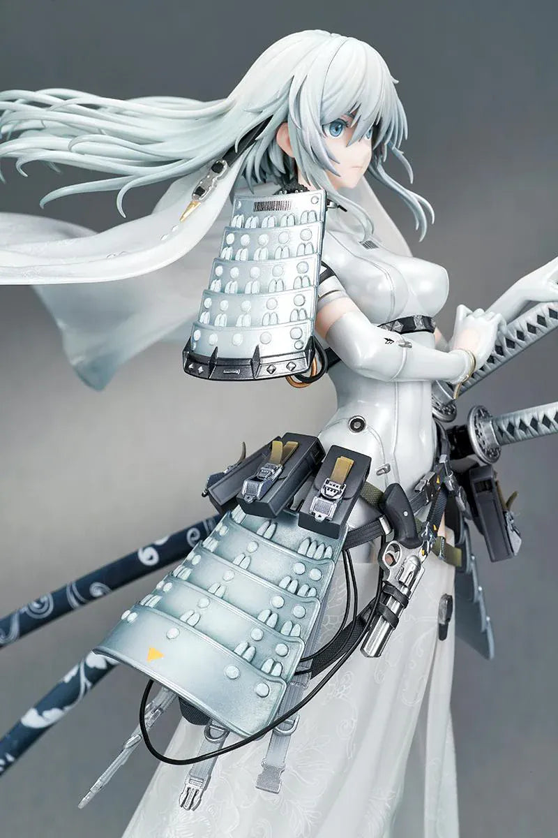 SWAV Illustration Tactical Bride Awayuki 1/7 Scale Figure in white bridal outfit with armor and sword accessories