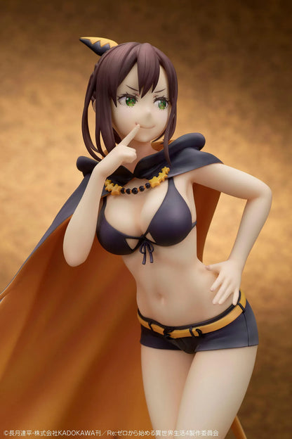 Re Zero Shaula 1/7 scale figure with flowing cape dynamic pose and fantasy themed stone base