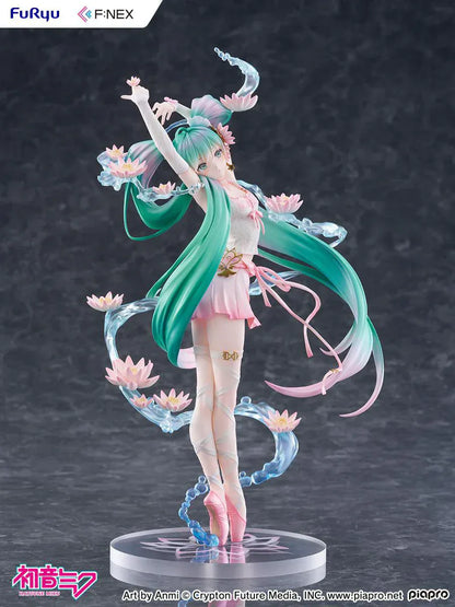 Vocaloid Hatsune Miku Water Lily Ver. 1/7 scale figure with flowing hair translucent water effects and lotus flowers