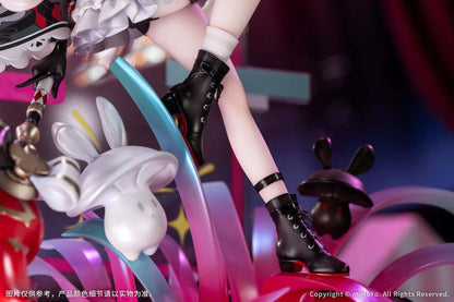 Honkai Star Rail Sparxie Bonus Edition 1/7 Scale Figure with top hat base, rabbit accessories and livestream-inspired backdrop