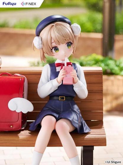 Ui Shigure Ui Shigure 9 Years Old 1/7 Scale Figure seated on a park bench with school bag, drink, and bird companion
