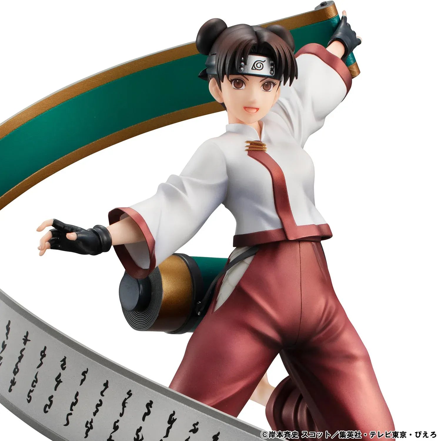 Naruto Shippuden Naruto Gals Tenten Figure with a large flowing ninja scroll and dynamic battle pose