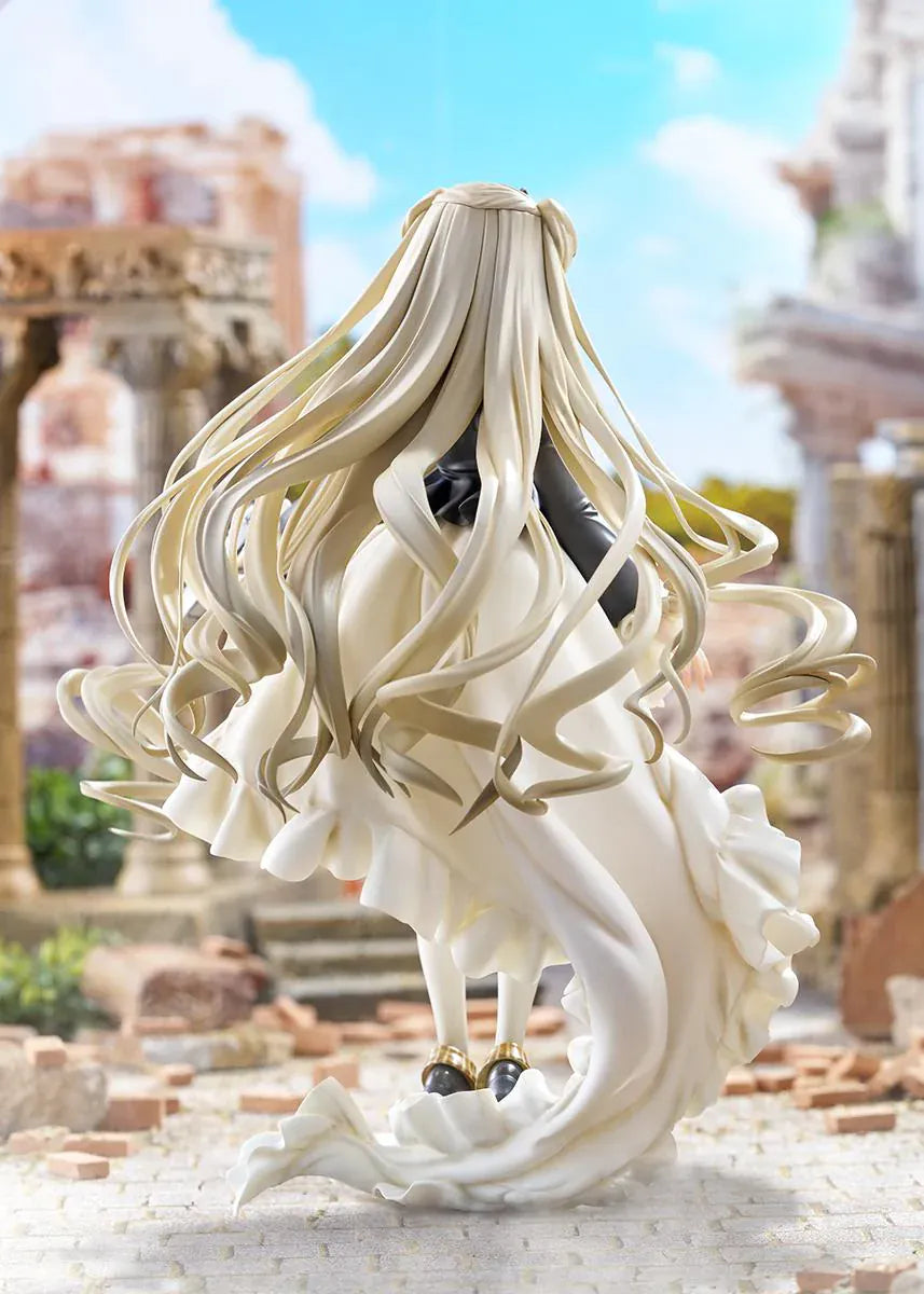 Girls' Frontline Desert Eagle 1/7 Scale Figure featuring Desert Eagle with long blonde hair, white-and-black outfit, golden eyes, handgun accessory, and flowing dress details.