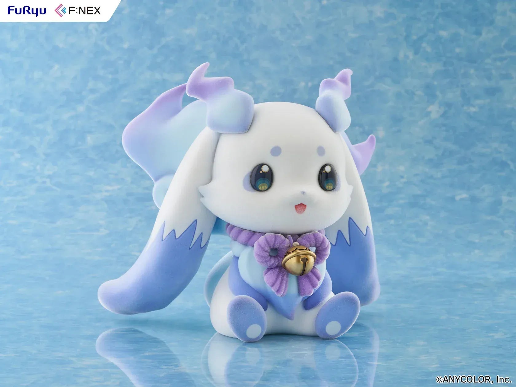 Nijisanji Lunlun 1/2 scale flocked soft vinyl figure featuring pastel colors and bell accessory
