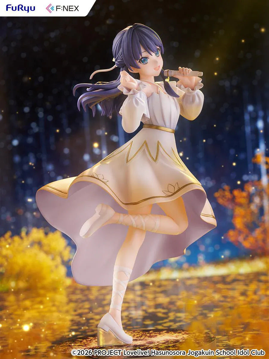 Love Live Hasunosora Girls' High School Idol Club Sayaka Murano 1/7 Scale Figure in white idol dress with flowing blue hair