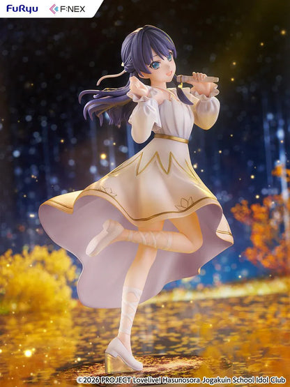 Love Live Hasunosora Girls' High School Idol Club Sayaka Murano 1/7 Scale Figure in white idol dress with flowing blue hair