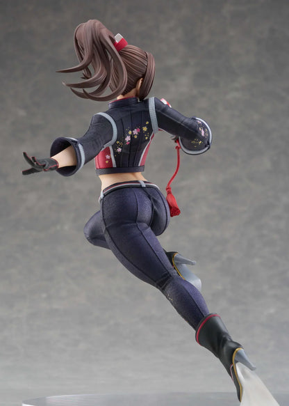 Mai Shiranui City of the Wolves 1/7 scale figure in dynamic action pose with modern ninja outfit