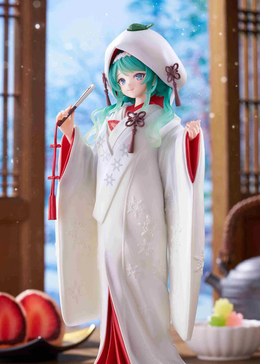 Snow Miku All Stars 2013 Ver. AMP+ Figure featuring Hatsune Miku in an elegant white and red kimono-style outfit