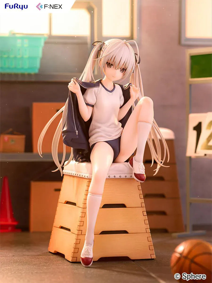 Yosuga no Sora Sora Kasugano Bloomers Ver 1/7 scale figure sitting on wooden vaulting box wearing gym uniform and bloomers.