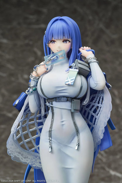 GODDESS OF VICTORY NIKKE Arcana 1/7 Scale Figure with blue hair, light-blue dress, accessories, and display base