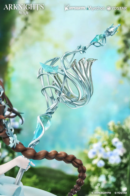 Arknights Amiya Blooms of Time Ver 1/7 scale figure featuring flowing teal dress and ornate crystalline staff.