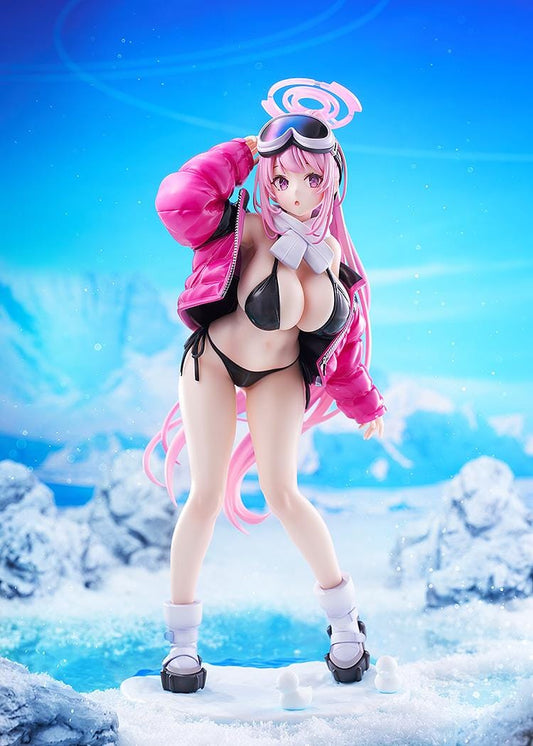 Blue Archive Eimi swimsuit 1/7 scale figure with pink jacket black bikini and long pink hair