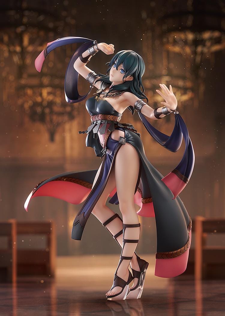 “Fire Emblem Three Houses Byleth Dancer Version 1/7 Scale Figure in dynamic dancing pose with flowing outfit and detailed sculpt.”