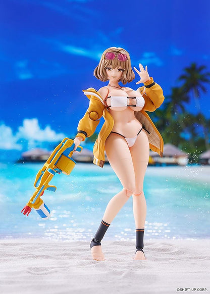 GODDESS OF VICTORY NIKKE figma Anis Sparkling Summer figure wearing swimsuit and yellow jacket with colorful water gun