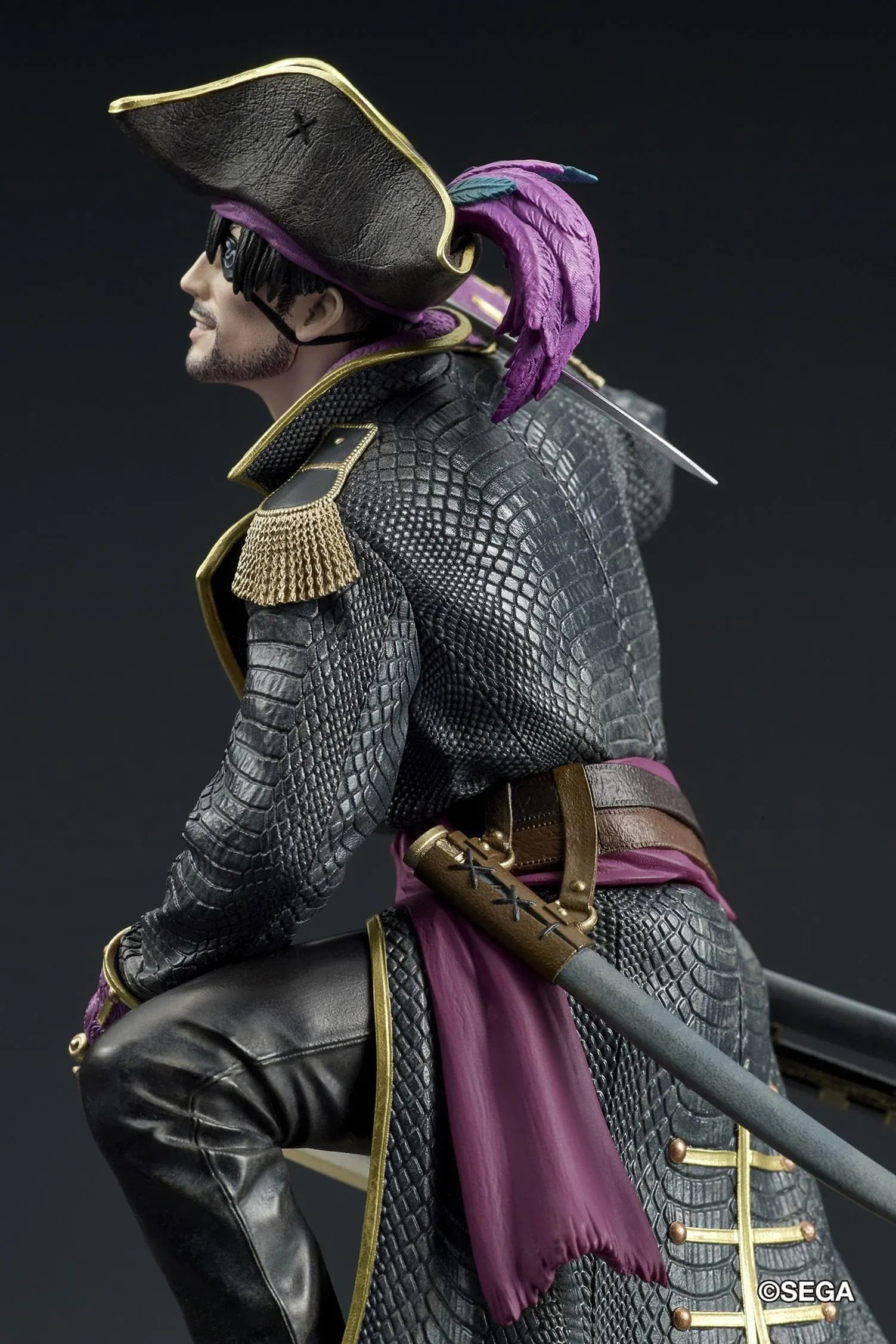 Like a Dragon Pirate Yakuza in Hawaii DIGSTA Captain Goro Majima figure wearing a detailed pirate captain outfit with cutlass