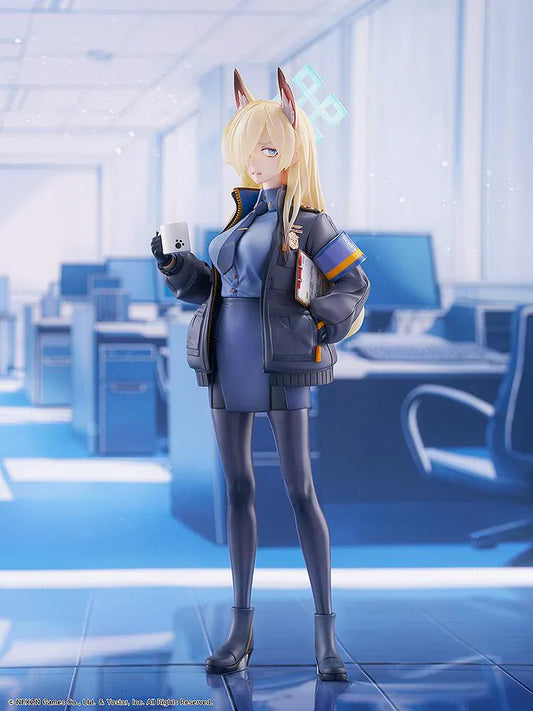 Blue Archive Kanna 1/7 scale figure with blonde hair fox ears holding device and clipboard