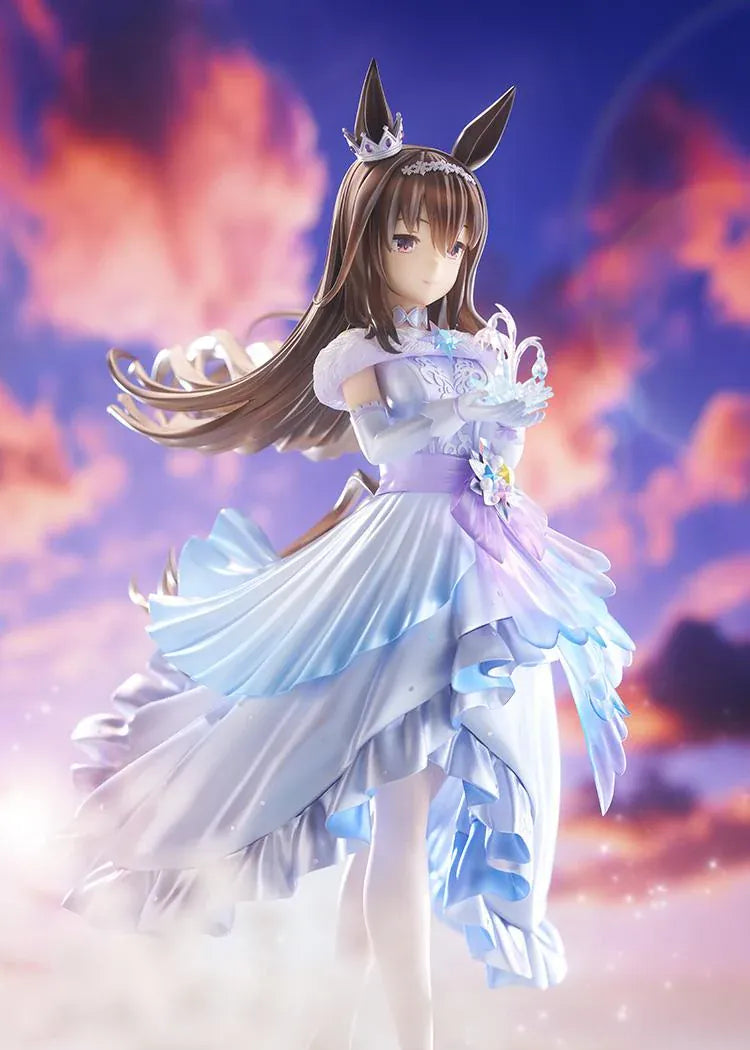 Umamusume Pretty Derby Glacialis Vega Admire Vega 1/7 scale figure wearing elegant blue silver and lavender gown