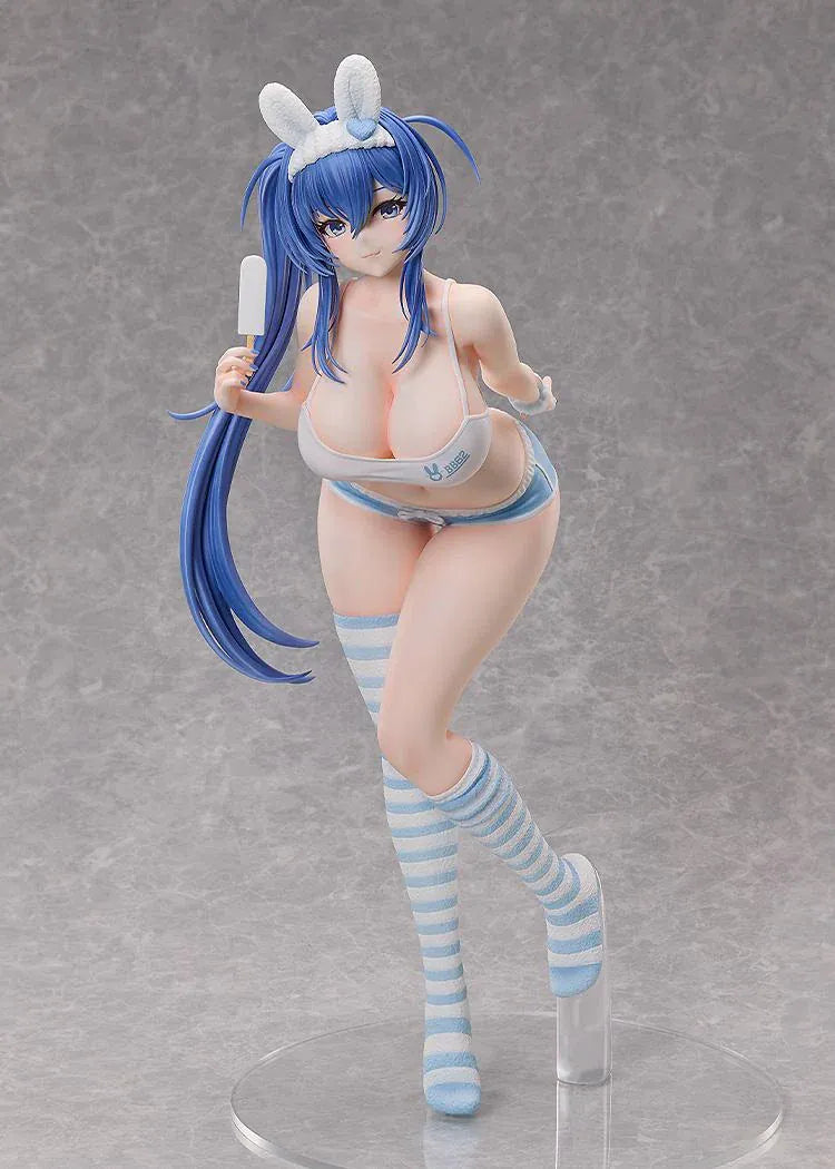 Azur Lane New Jersey Private Quarters Ver 1/3 Scale Figure with blue hair, bunny accessories, striped socks and frozen treat