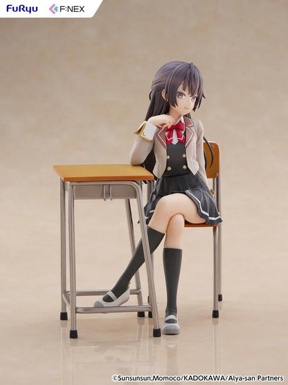 Alya Sometimes Hides Her Feelings in Russian Yuki Suou 1/7 scale figure sitting at a classroom desk in school uniform with crossed legs