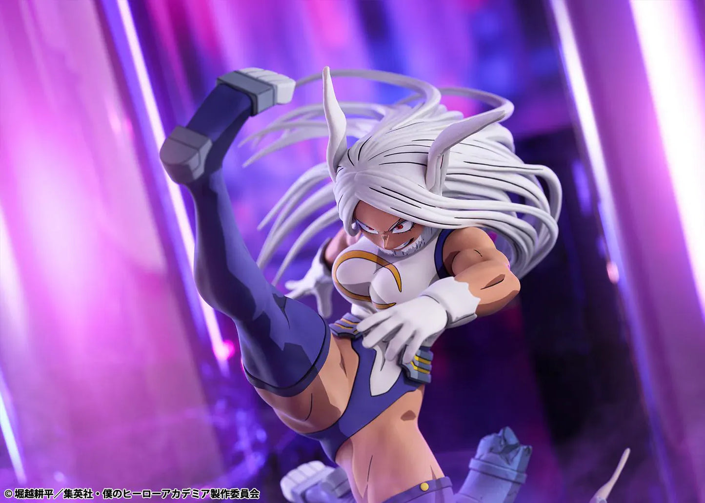 Mirko My Hero Academia 1/8 scale figure with dynamic kick pose and 2D shading effect