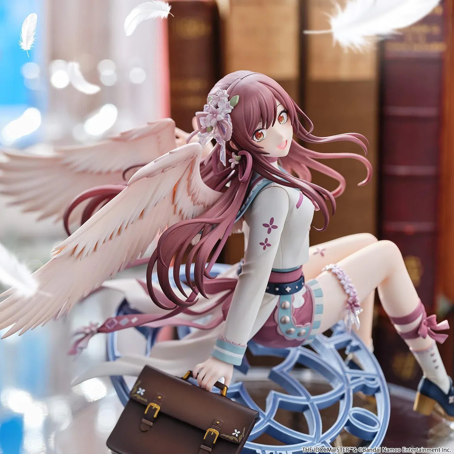 Amana Osaki Gardienne Tourmaline 1/6 scale figure with wings seated on clock base with handbag