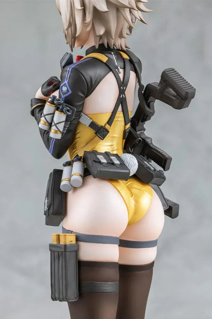 Girls' Frontline 2: Exilium Vector Molotov Bunny Ver. 1/7 scale figure wearing a metallic gold bunny outfit with tactical gear and weaponry.