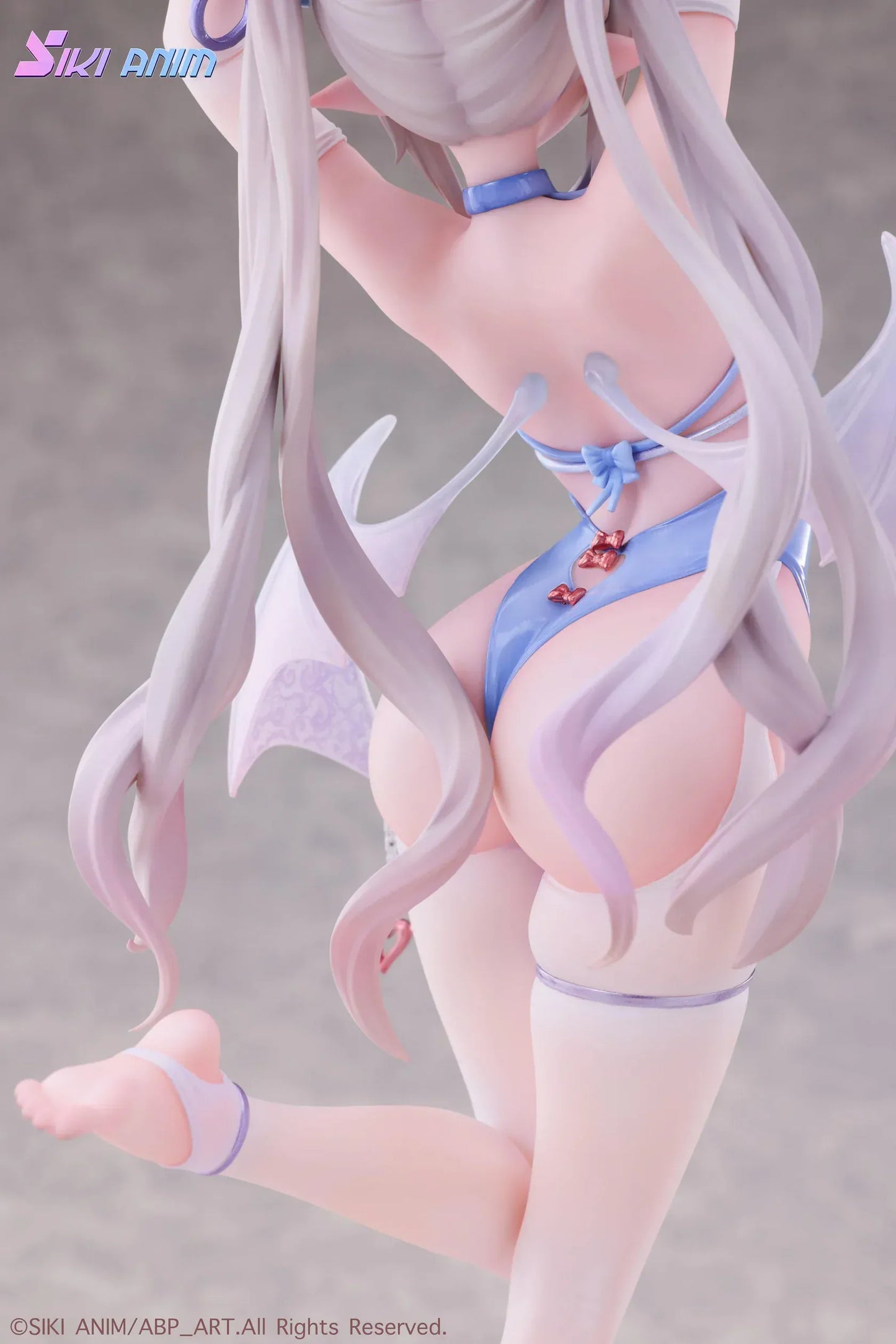 AbP_Art Illustration Sayume 1/6 scale figure with pastel blue outfit, small wings, long silver hair, and heart-shaped display base