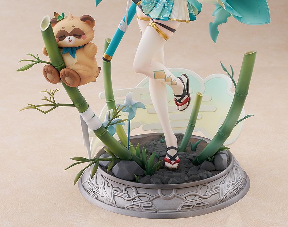 Hololive Production Iroha Kazama 1/7 scale figure standing on bamboo-themed base with detailed kimono outfit.