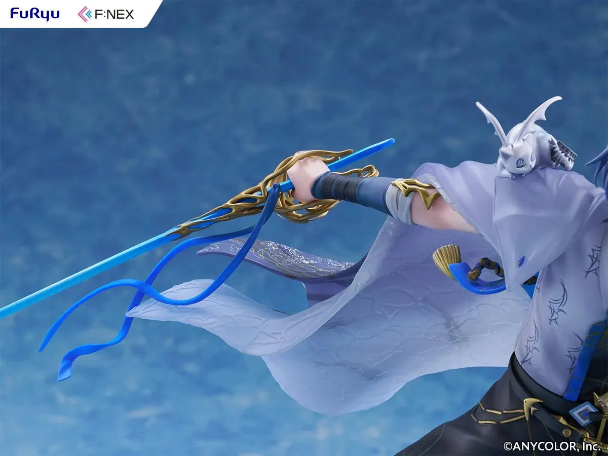 Nijisanji F:NEX Koyanagi Rou 1/7 scale figure in dynamic pose with blue sword