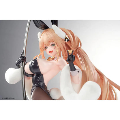 Goddess of Victory Nikke Rupee Lupin Rabbit Deluxe Ver. 1/10 Scale Figure with blonde hair, black bunny ears, rabbit outfit, posing pole, and display base