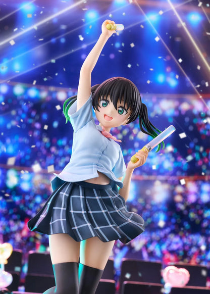Love Live Nijigasaki High School Idol Club Yu Takasaki 1/7 scale figure jumping while holding two colorful penlights.