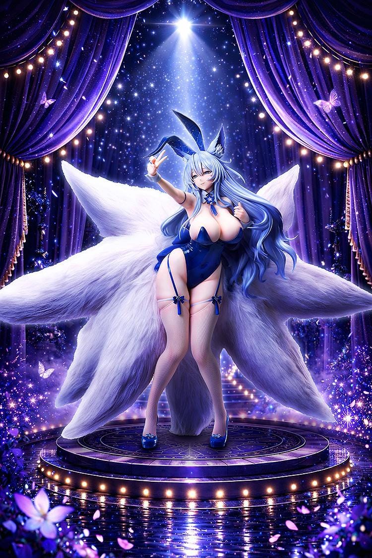 Azur Lane Shinano Visions of Fantasy 1/4 scale figure with blue bunny outfit and large flowing tails